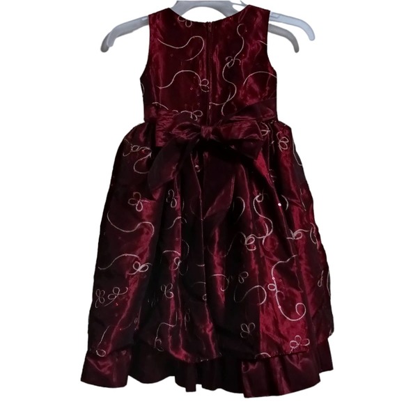 My Best Kid party special occasion dress size 5-6 burgundy sequins formal dressy - Picture 2 of 6